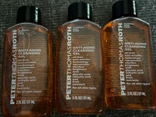 3 - Peter Thomas Roth Anti-Aging Cleansing Gel 2 Oz Each Travel Size