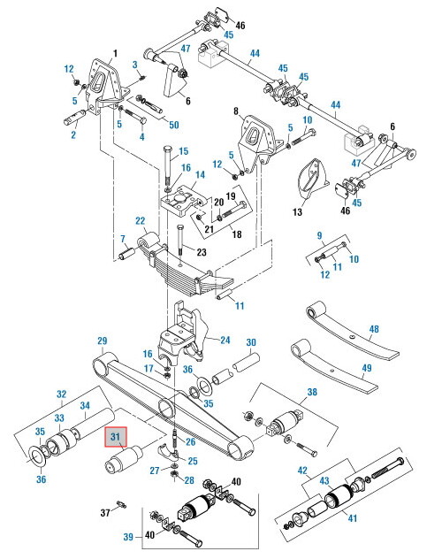 Hendrickson #49400-000L Center Bushing | Genuine OEM | 2