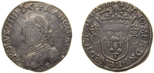 Frankreich 1563 9 1 Teston Silber (0,898) ss