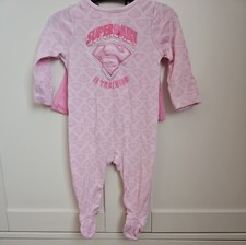 Superbaby In Training Babygrow, Age 3-6 Months. Detachable Cape. Superman fan!