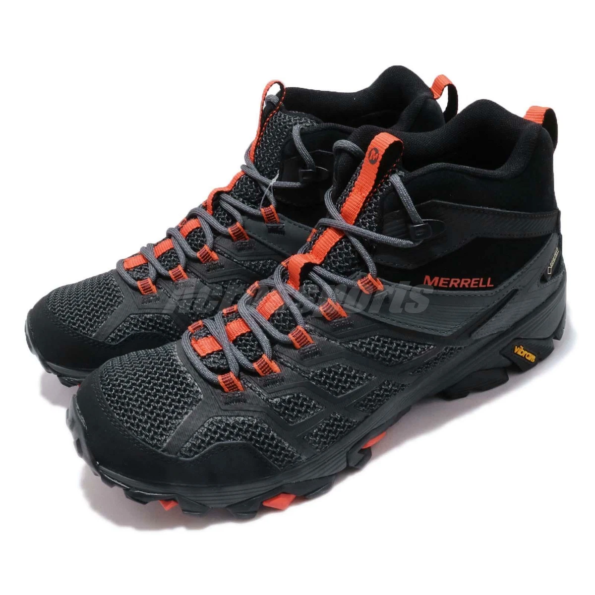 Moab FST 2 GTX Gore-Tex Black Orange Men Outdoors Shoes | eBay