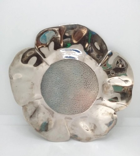 International Silver Co Silverplate Poppy Flower Plate W/ Spoon 1994 7-3/4" - Picture 3 of 9