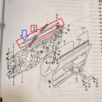 OEM Suzuki Cappuccino EA11R EA21R DOOR WINDOW WEATHER MOLDING