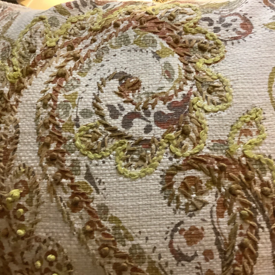 Cynthia Rowley~20” Sq Pillow~Duck Feathers~Double Sided~Multi Textured/Colors~ - Image 4 of 4