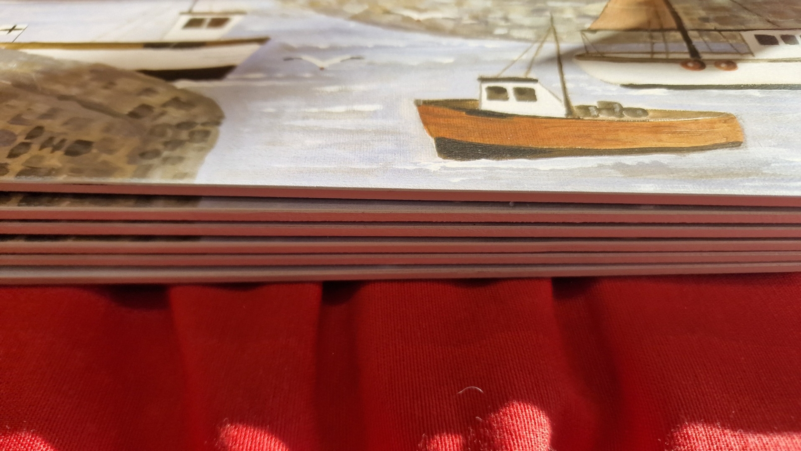 6 x placemats by Denby, watercolour Harbour Scene, CG W28 eBay