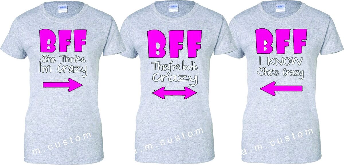 Best Friend Gift Best Friend Shirts for 3 Bff Shirts for 3 