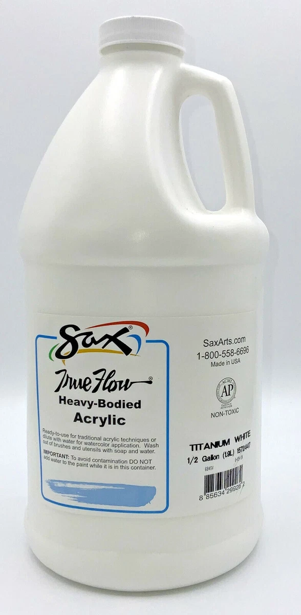 Sax True Flow Heavy Bodied Acrylic Paint Titanium White 1 2 Gallon