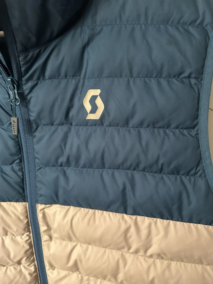 Chaleco de viaje Scott Insulate esquí para hombre azul verdoso tostado bolsillos con cremallera cremallera completa Foto 2 de 4