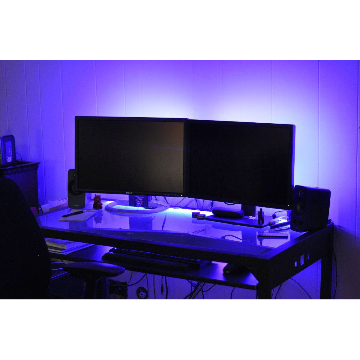 gaming room with led lights