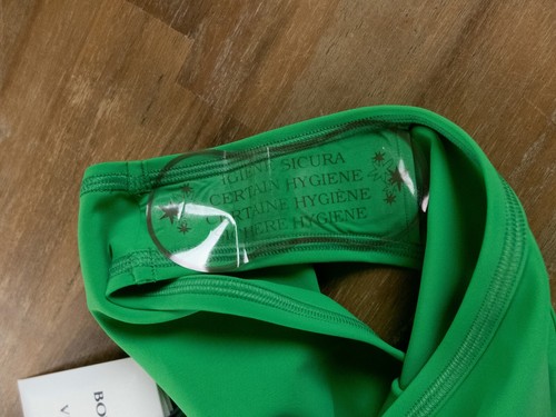 BOTTEGA VENETA parakeet green one piece double face nylon swimsuit Medium NWT - Picture 5 of 9