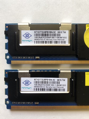 2GB (1GB X 2) Nanya PC2-5300 667 MHz DDR2 Memory (NT1GT64U8HB0BN-3C) - Picture 2 of 3