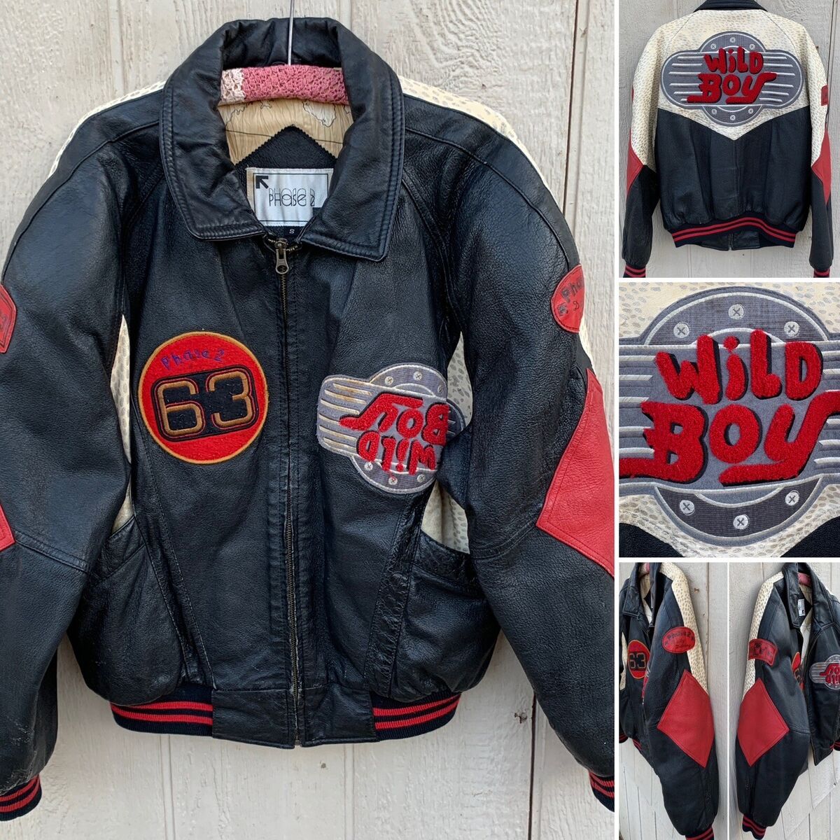 Vintage 1980s Wild Boy New Wave Hip Hop Animal Print Leather Jacket Phase 2 Sz S | eBay Vintage 1980s Wild Boy New Wave Hip Hop Animal Print Leather Jacket Phase 2 Sz S | eBay