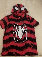 Marvel Spiderman Hooded T-shirt Youth Size 10