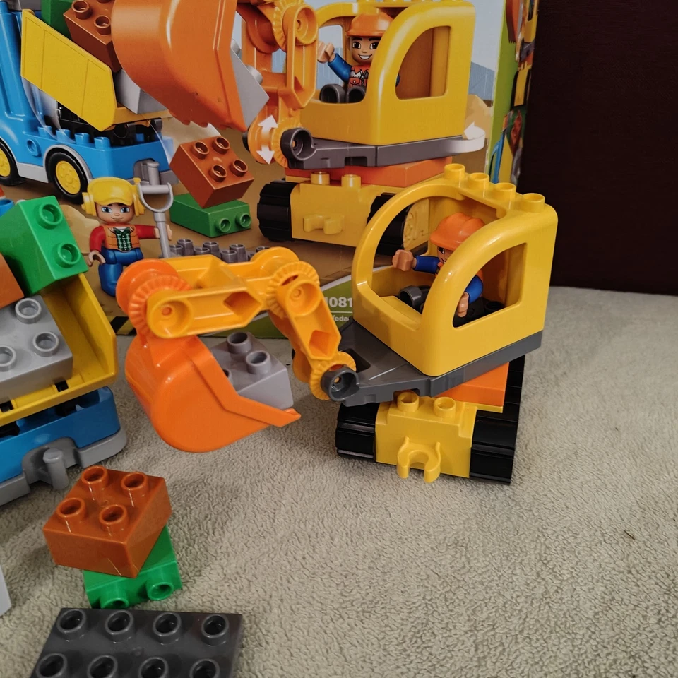 Lego Duplo 10812 - Camion de Chantier et Pelleteuse - Boite Notice grue Complet - Photo 2/4