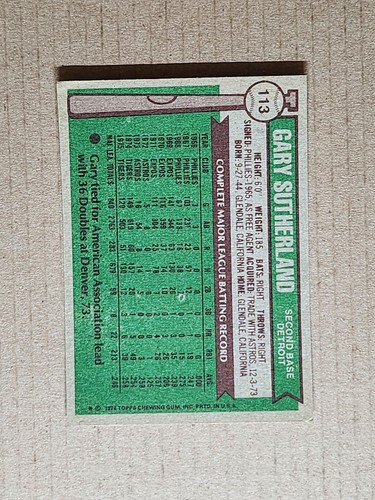 1976 Topps Baseball Cards Player Card #1-250 Singles Complete your Set - UPDATED - Picture 225 of 499