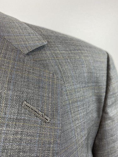 Samuelsohn Men's Gray Sharkskin Wool Cashmere Sport Coat Blazer Jacket Sz 42 R - Bild 3 von 9