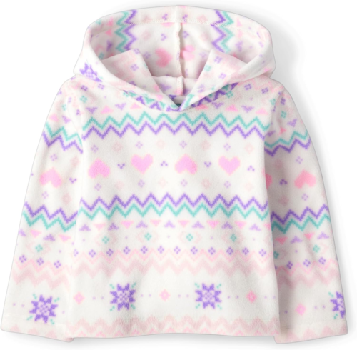 Baby Toddler Girl Warm Fleece Hooded Pullover