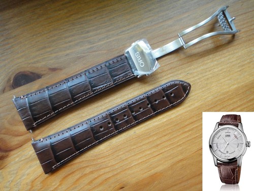 ORIS Artelier Small Sec Pointer Day 23mm leather band bracelet strap with buckle - Picture 1 of 10