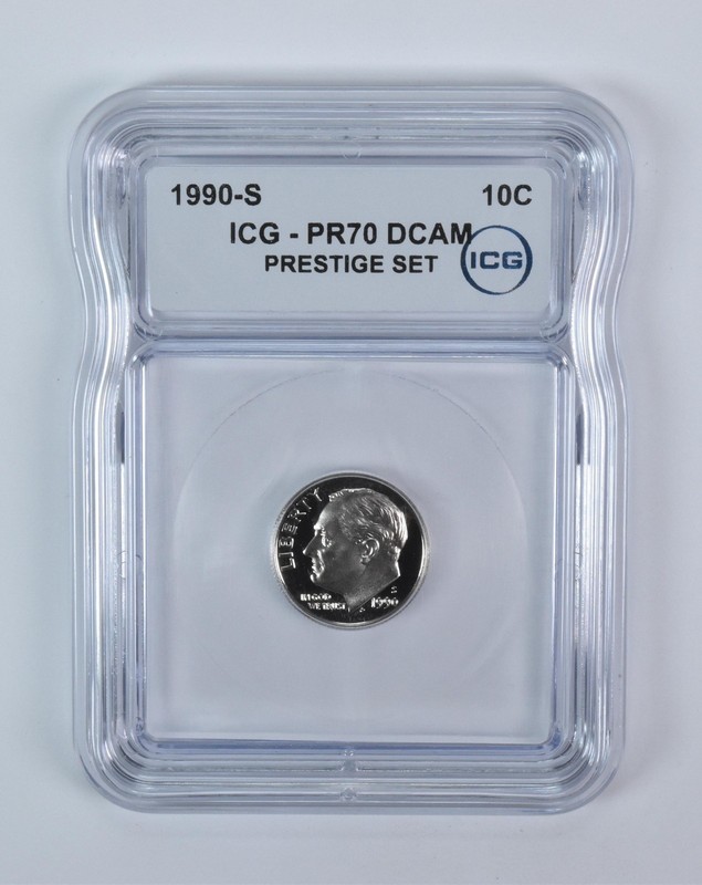1990-S Roosevelt Dime Prestige Set PR70 DCAM ICG *0789