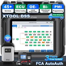 USED XTOOL D9S Auto Bidirectional Full System Diagnostic Scanner Coding 45+Reset