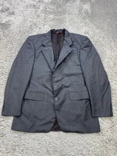 Corbin Blazer Men 42R Charcoal Gray Wool Career Sports Coat Suit Jacket Vtg USA