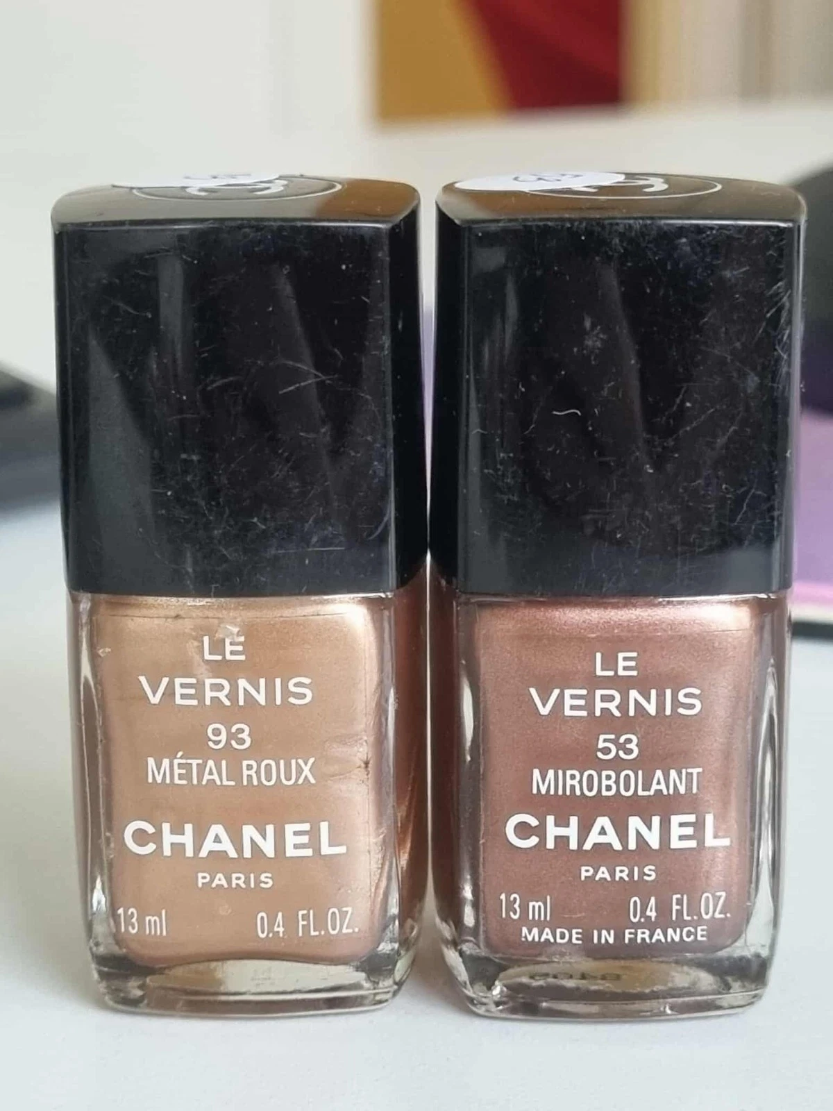 Set of 2 CHANEL Le Vernis Nail Polish- 93 Metal Roux, 53 Mirobolant
