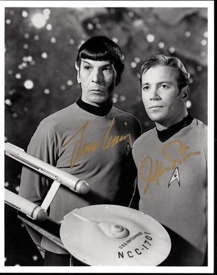 STAR TREK Kirk WILLIAM SHATNER Spock LEONARD NIMOY signed photo! | eBay