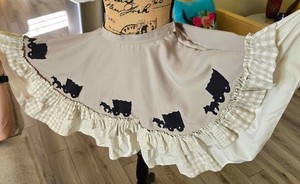 Vintage Handmade Square Dance Skirt W Horse/Wagons Sz Med