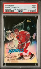 1999 Topps Stanley Cup Heroes #SC7 Steve Yzerman Stanley Cup Heroes-Ref. PSA 9