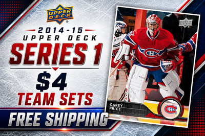 $4 - 2014-15 Upper Deck Hockey Series 1 - Base Team Sets - FREE SHIPPING