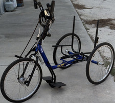 Invacare Top End Excelerator Handcycle Blue Aluminum Adjustable Footrests