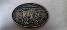 1997 Running Strong For American Indian Youth Belt Buckle Buffalo