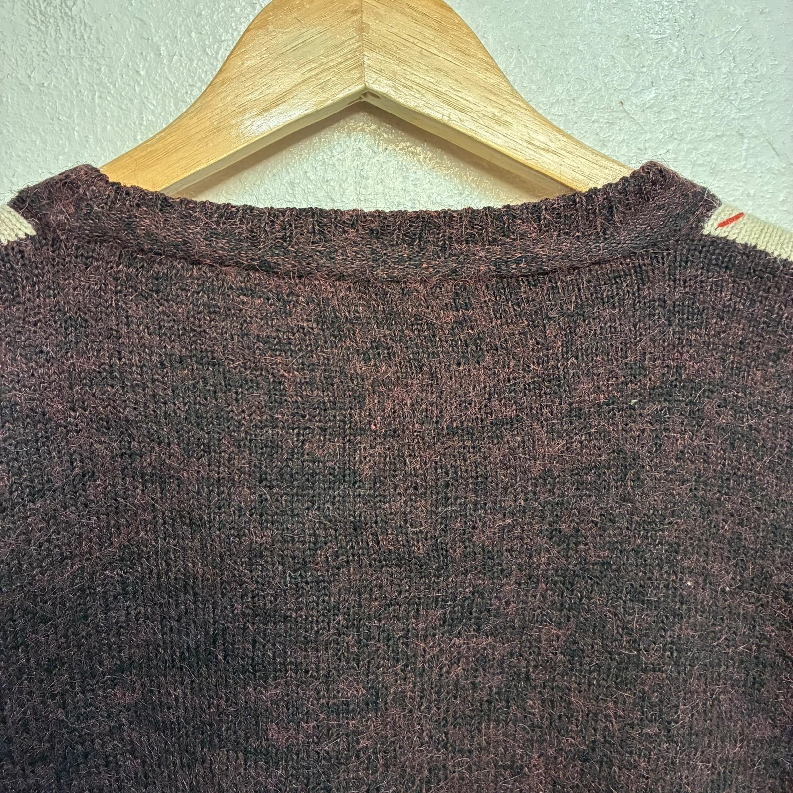 Vintage Alpine Patchwork Pattern Knit Jumper Wome… - image 8