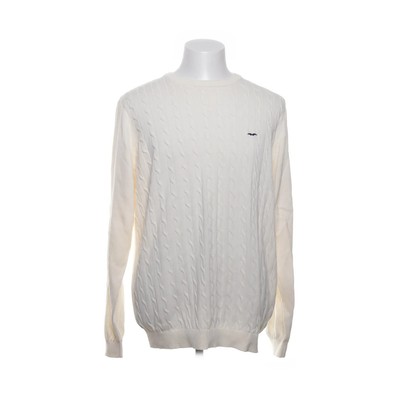 Hampton Republic, Strickpullover, Größe: XL, Weiß, Baumwolle, Zopfstrick #Z7c