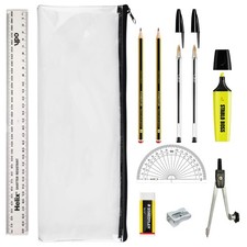 Alimos GCSE Complete Exam Stationery Bundle Set Bundled With Bic Pens, Geomet...