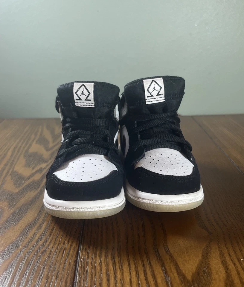 Nike Air Jordan 1 средний SE TD ребенка ясельного возраста бриллиант черный белый DN4322-100 размер 7C - Изображение 2 из 4