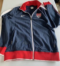VTG Nike Team USA Jacket Soccer 2010 World Cup Navy BlueL Swoosh Zip Up Track