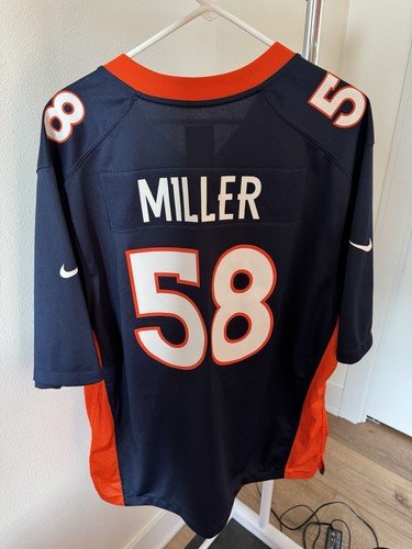Mens Denver Broncos Von Miller #58 Nike Blue Orange Game Jersey size XL - Picture 4 of 8