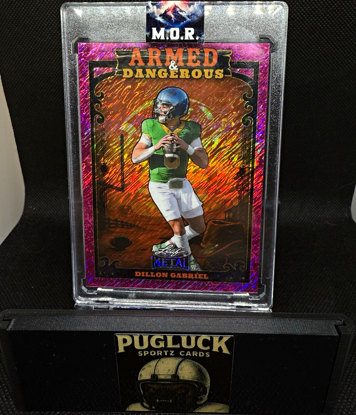 2026 Leaf Metal Dillon Gabriel ARMED & DANGEROUS Purple Shimmer SSP 5/6 #WEB-15
