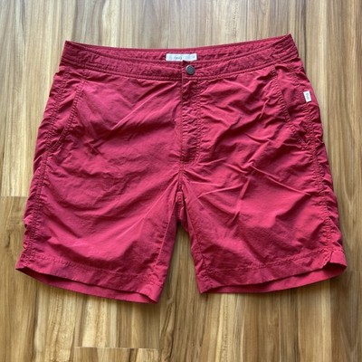 Onia Calder swim trunks.   Red, size 32