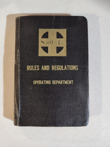 1927 Santa Fe Railroad Rules & Regulation Operating Book RARE Operating Dept.