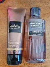 Bath  Body Works Mahogany Teakwood Body Cream And 3-in-1 Body Wash