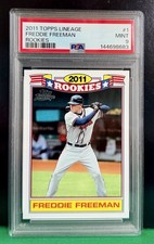 2011 Topps Lineage-Freddie Freeman #1 (RC) Rookies PSA 9 Mint Dodgers Braves