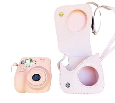 FujiFilm Instax Mini 7S Instant Film Camera With Case And Strap Light Pink