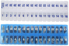 AM PM 31 Day Once-A Day Monthly Pill Planner Organizers - Large Compartment Pill