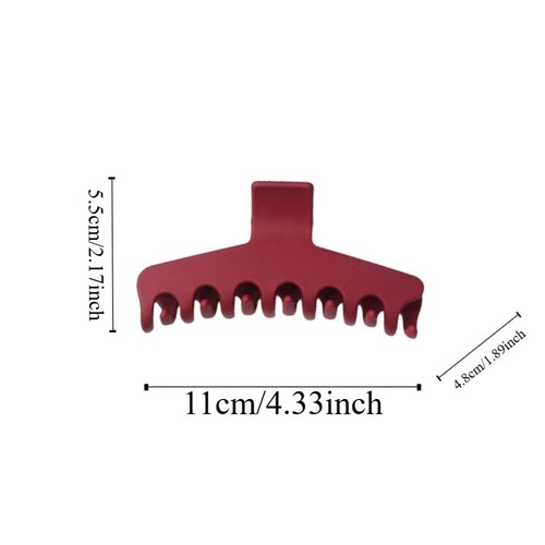 Square Elastic Plastic Hair Claw Safe Straight Line Shaped Hair Claw Friends - Picture 2 of 17