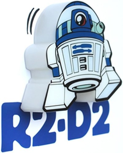 3D Light FX Star Wars R2-D2 3D Deco Mini-Sized Sticker LED Wall Light Lamp - Picture 3 of 6