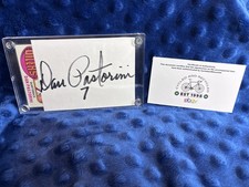 Dan Pastorini Autograph Cut With Vintage Cards Screwdown Case Oilers Raiders