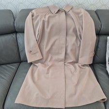 Burberry Long Trench Coat Beige Women’s Size 14 Petite