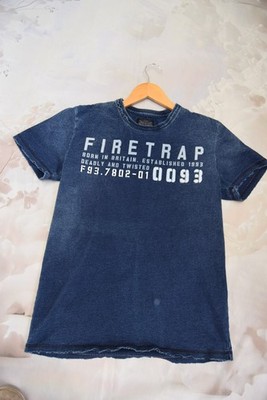 Firetrap Kurzarm T-Shirt Oberteil Größe Medium Brustumfang 38'' D1